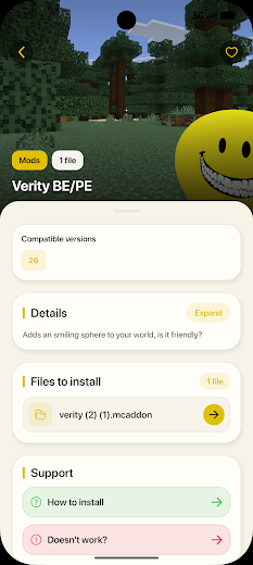Верити мод для Майнкрафт ПЕ скриншот